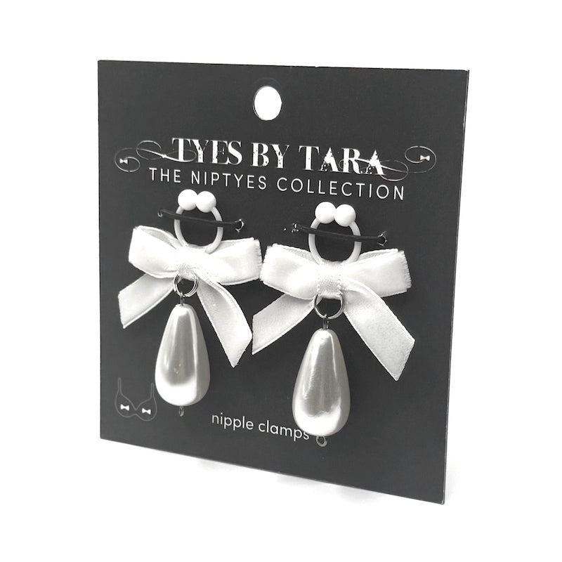 Marie Antoinette Pearl Nipple Clamps in White 