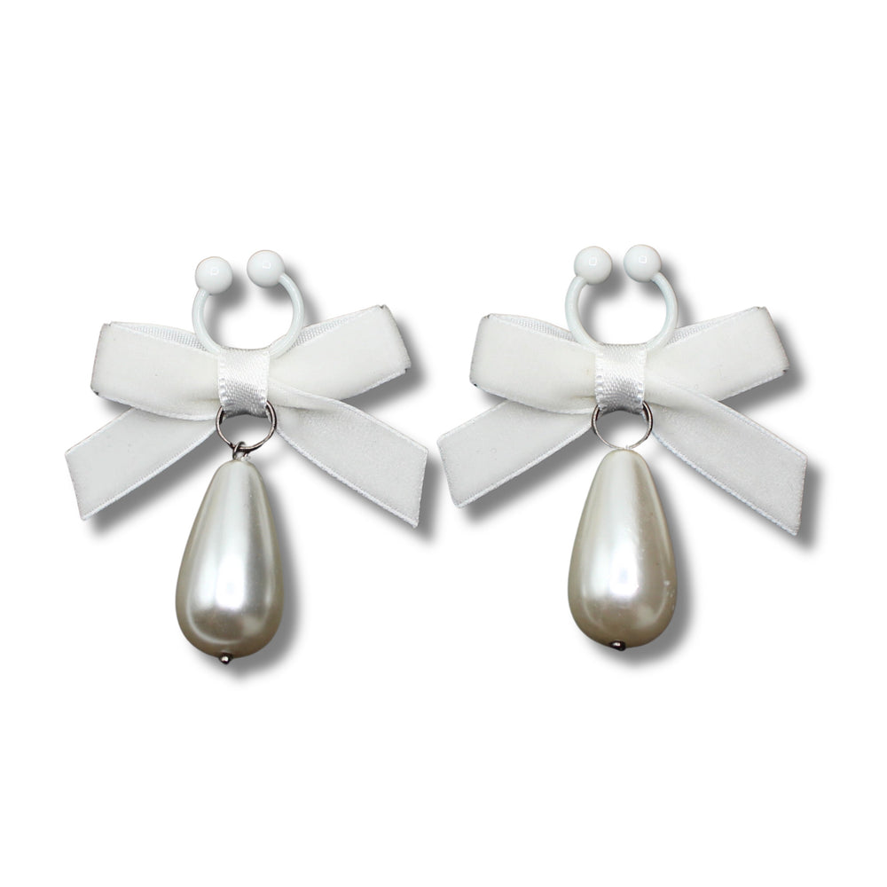 White Pearl Nipple Ties