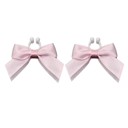 Pinup Pink Swiss Dot Bow Nipple Clamps