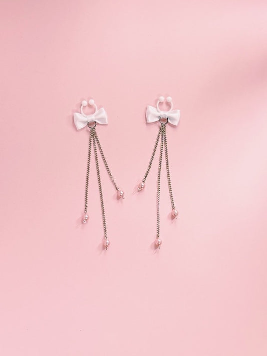 White Pearl Nipple Ties