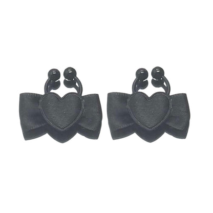 Black Heart Bow Nipple Clamps