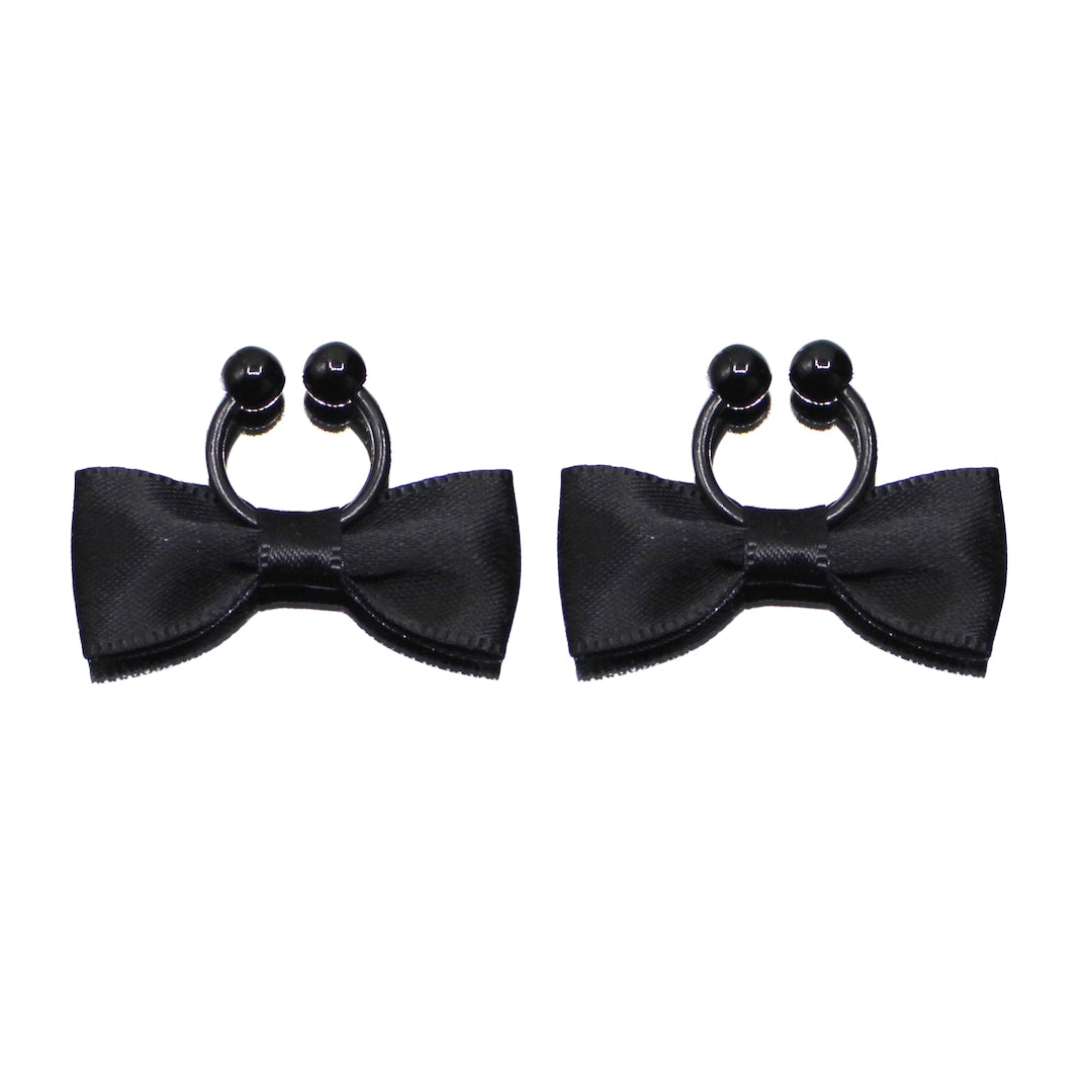 Black Bow Tie Nipple Jewelry