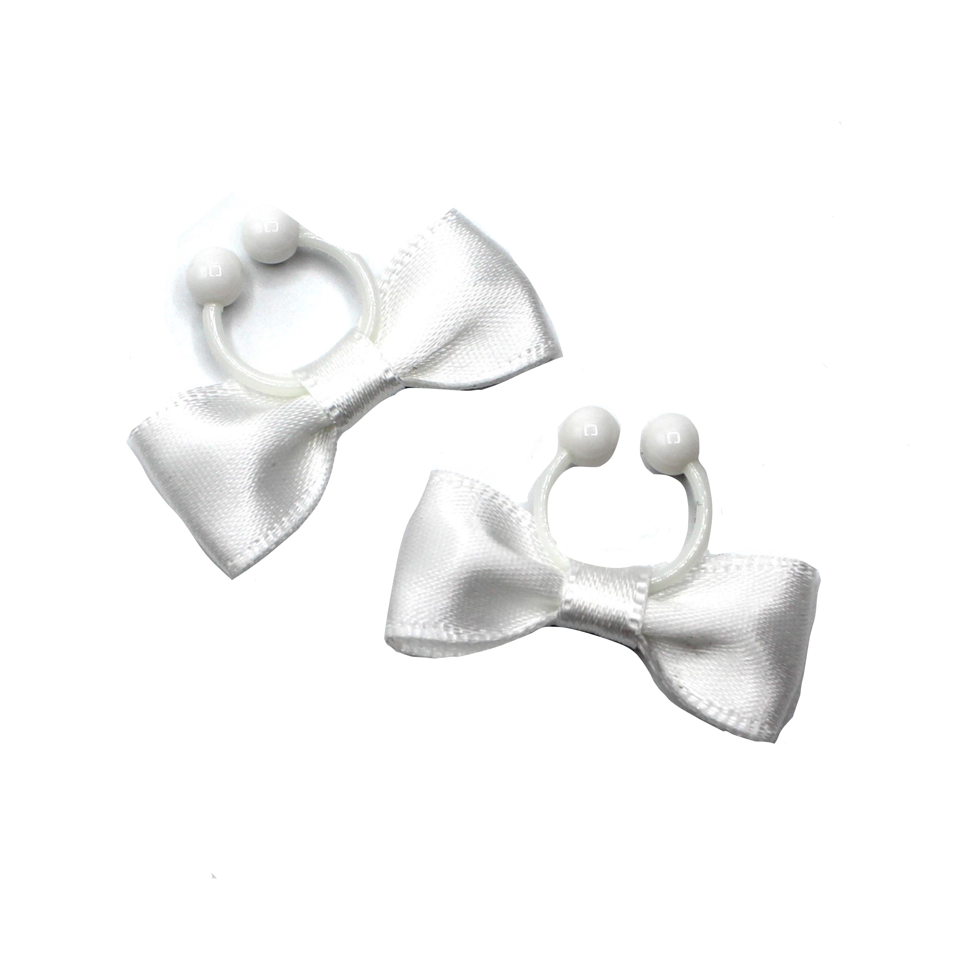 Secrets White Bow Nipple Clamps