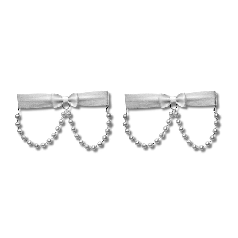 Centerfold Pearl White Heel Straps