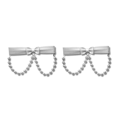 Centerfold Pearl White Heel Straps