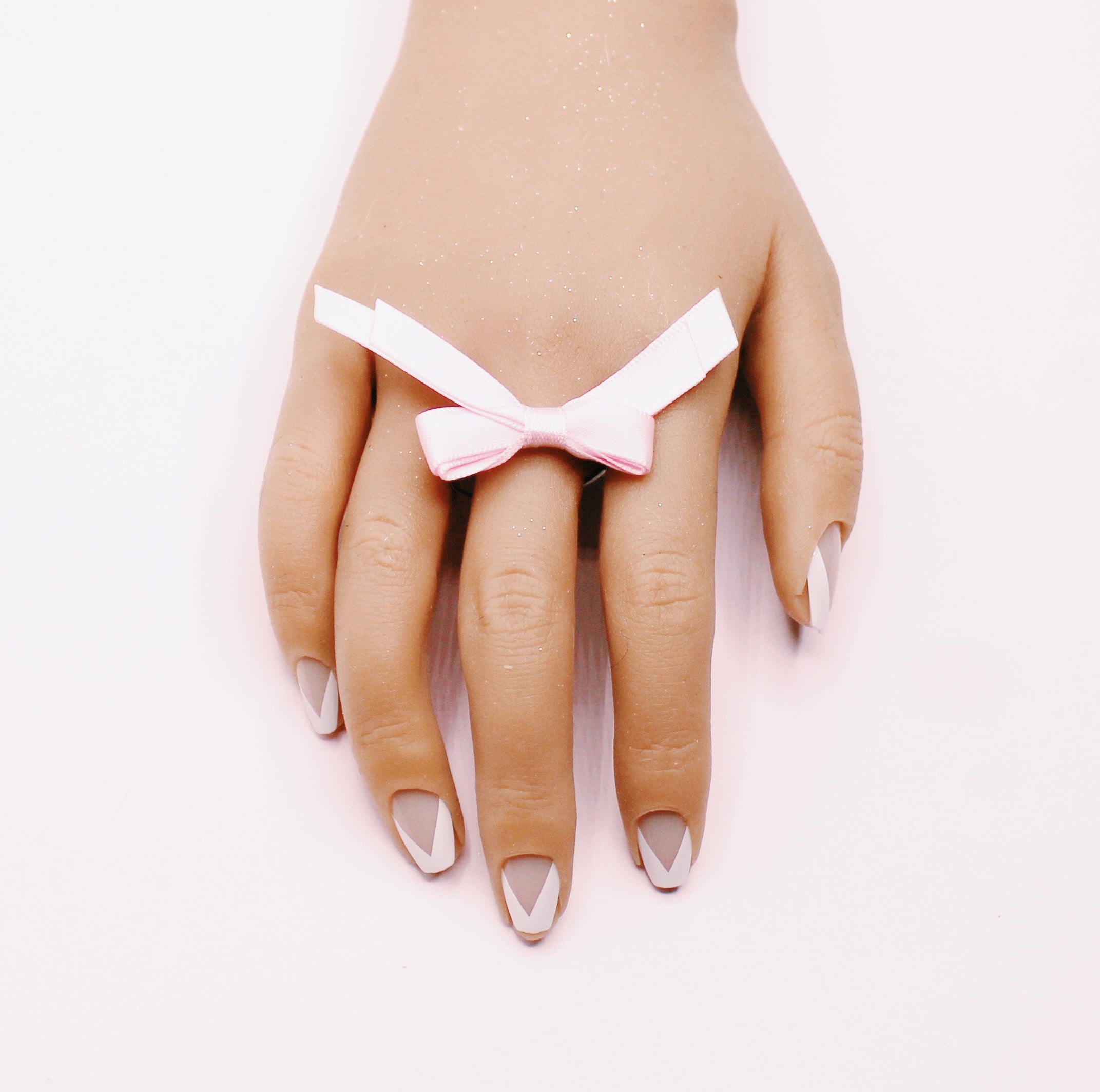 Doll Pink Bow Adjustable Ring