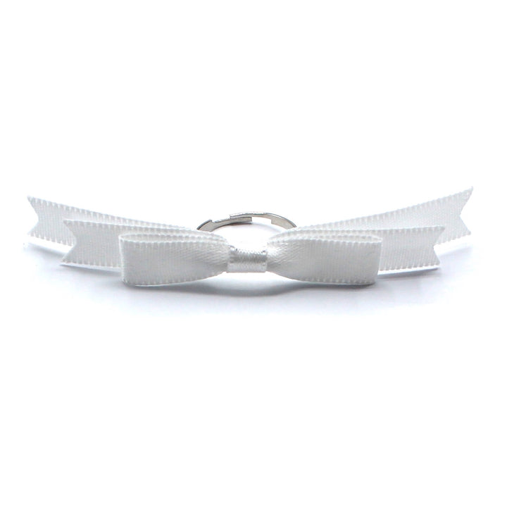 Enchantress White Bow Adjustable Ring