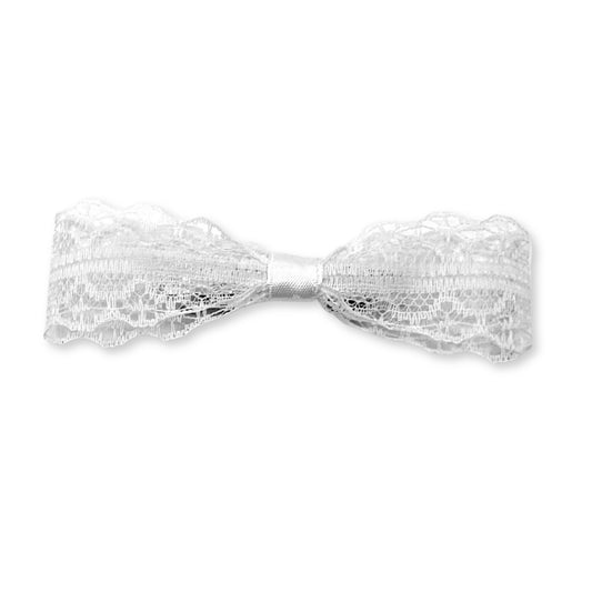 Siren White Lace Hair Bow