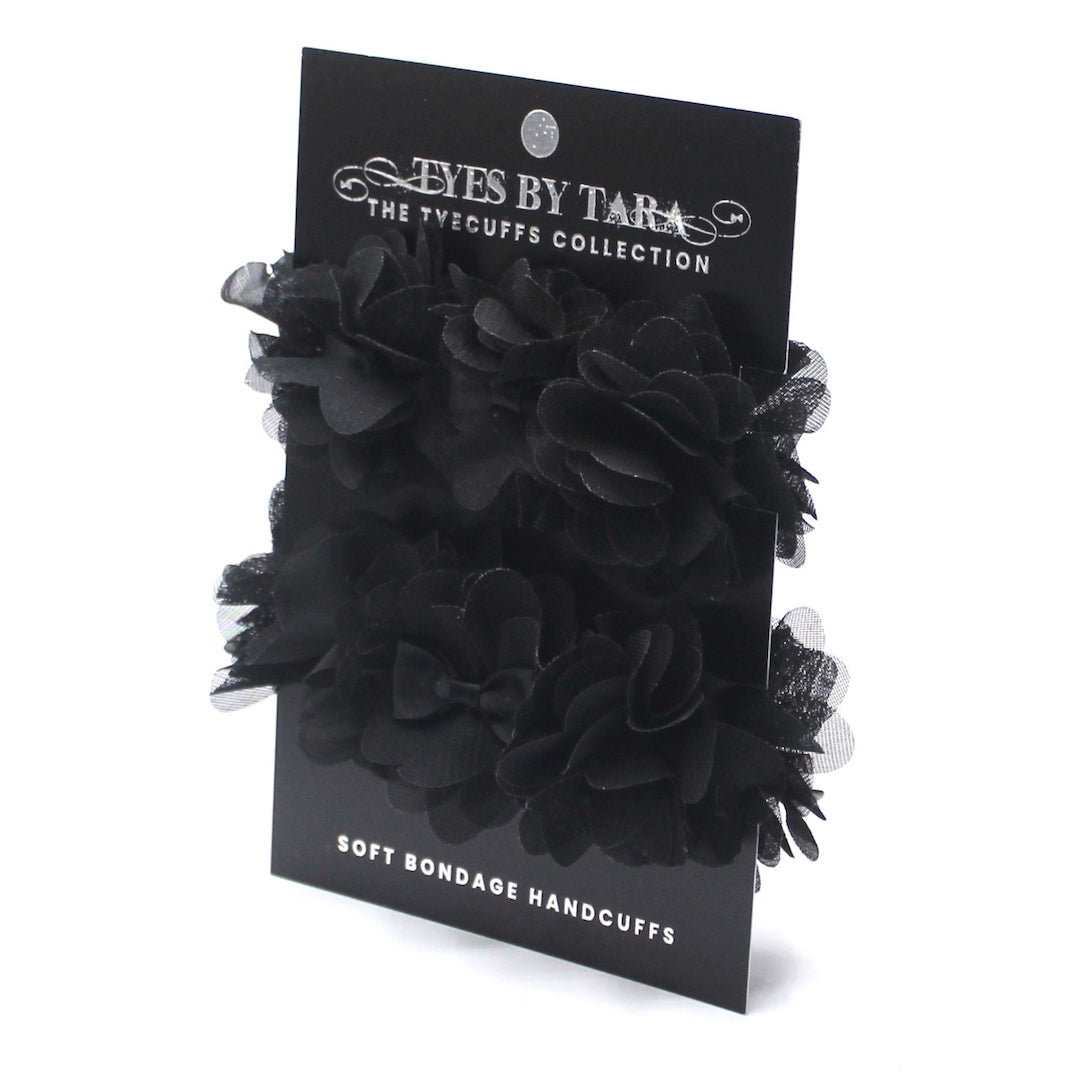 Daisy Black Flower Handcuffs