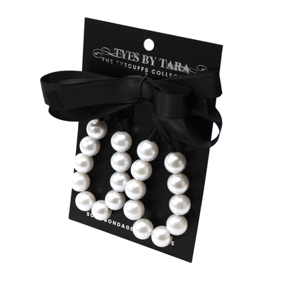 Faux Pearl Handcuffs on Black Card