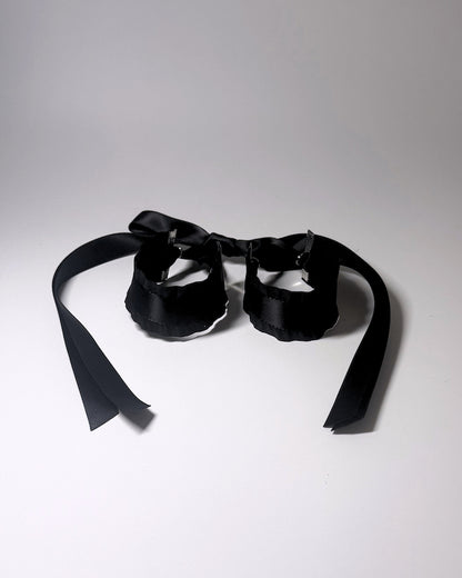 Madame Black Ruffled Handcuffs
