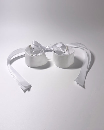 Madame White Velvet Cuffs Soft Bondage Handcuffs