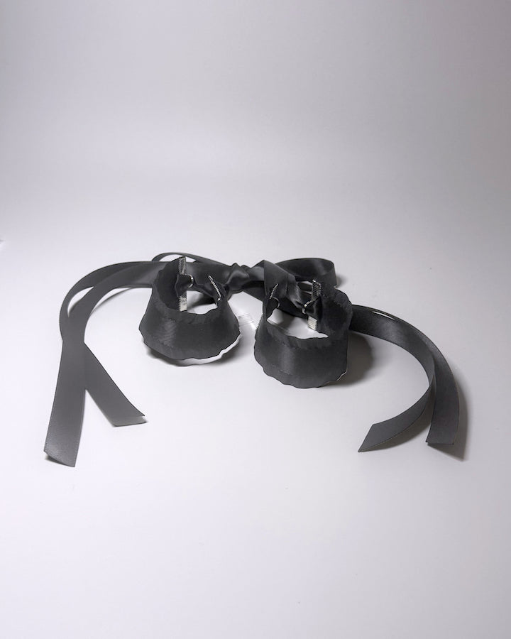 Maiden Ruffled Black Handcuffs