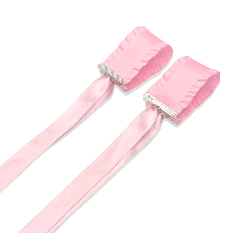Maiden Pink Ruffle Handcuffs View 2 