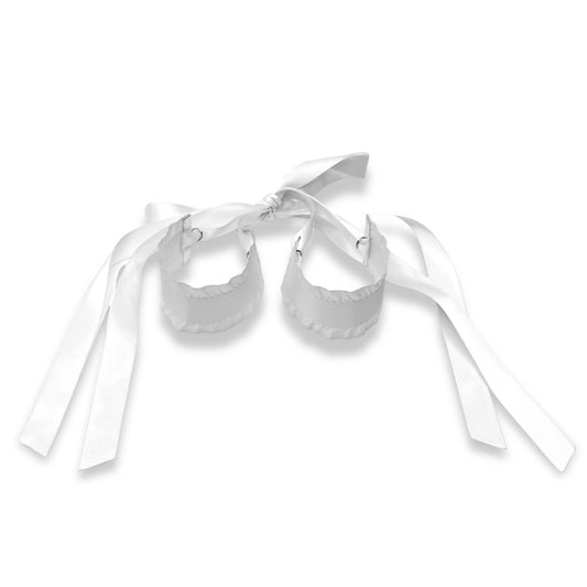 Maiden Ruffle White Handcuffs