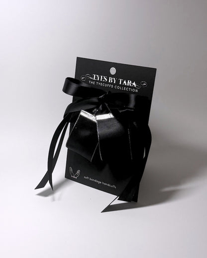 Queen Satin Cuffs on Black Card