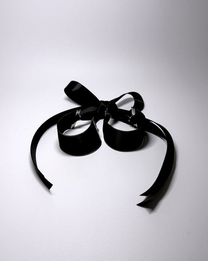 Satin Silver Metallic Trimmed Cuffs