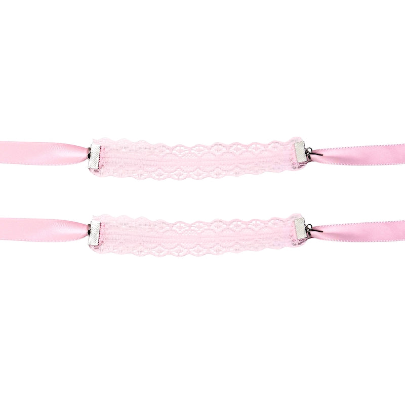 Siren Pink Lace Handcuffs Flatlay showing the lace pattern