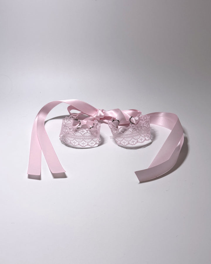 Siren Pink Lace Handcuffs Soft Bondage Restraints