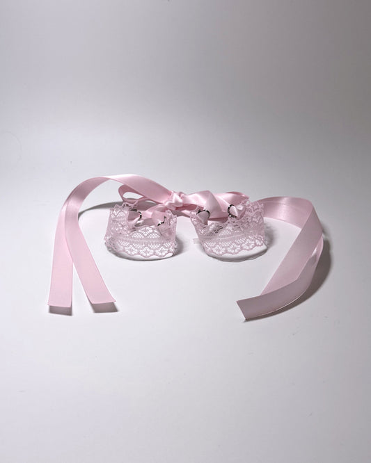 Siren Pink Lace Handcuffs Soft Bondage Restraints
