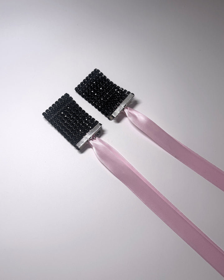 Black Sparkly Soft Bondage Handcuffs