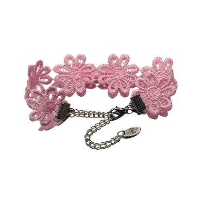 Back View of Pink Blossom Flower Bracelet 