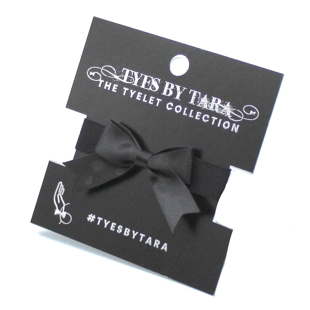 Black Bow Bracelet on Black Card