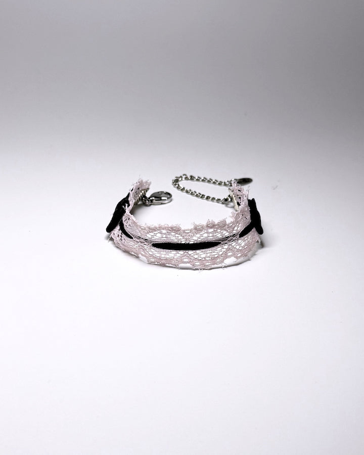 Chantilly Pink Lace Bow Bracelet