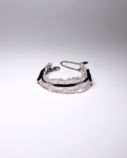 Chantilly Pink Lace Bow Bracelet