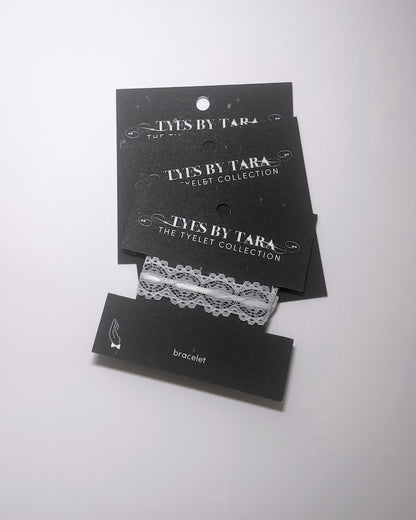 Chantilly White Lace Bow Bracelet 3 Pack