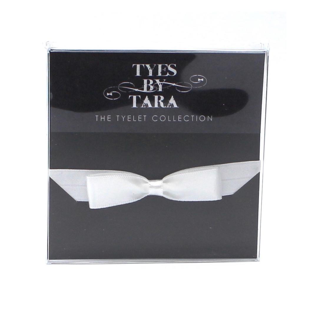 Femme Fatale White Bow Tie Bracelet in Black Box