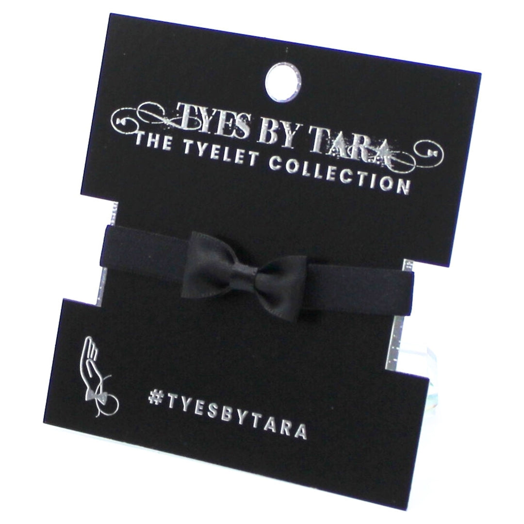 Hickey Black Bow Bracelet on Black Card