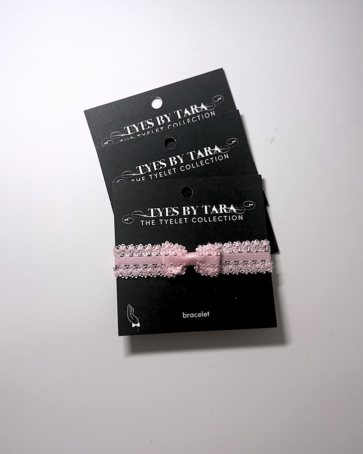 Pink Elastic Bow Bracelet 