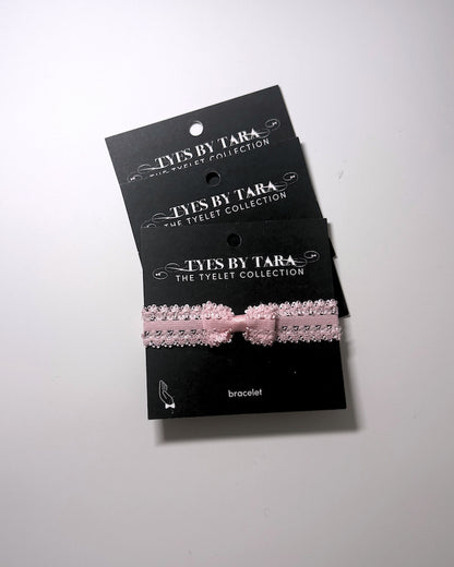 Pink Elastic Bow Bracelet 