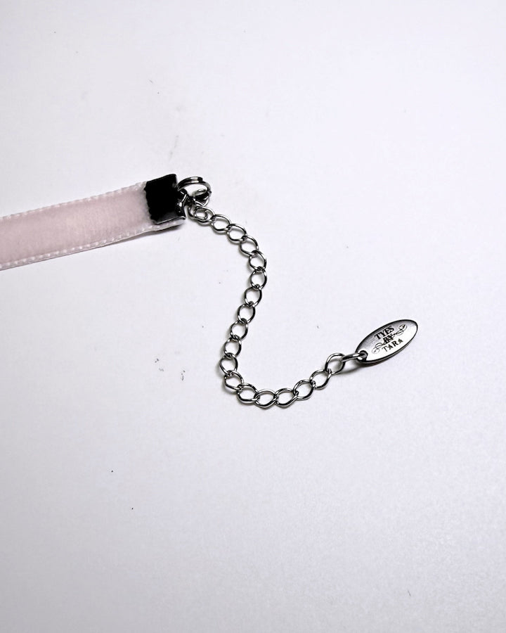 Madame Pink Velvet Bow Bracelet logo tag