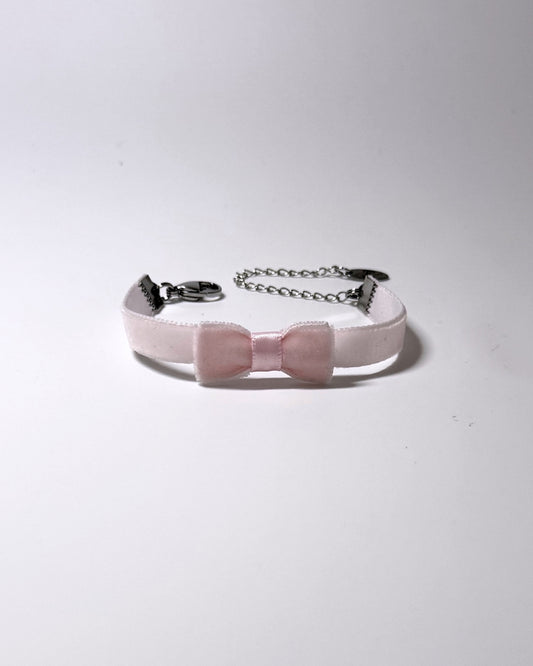 Madame Pink Velvet Bow Bracelet 