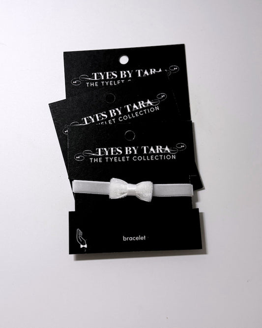 Madame White Velvet Bow Bracelet three pack