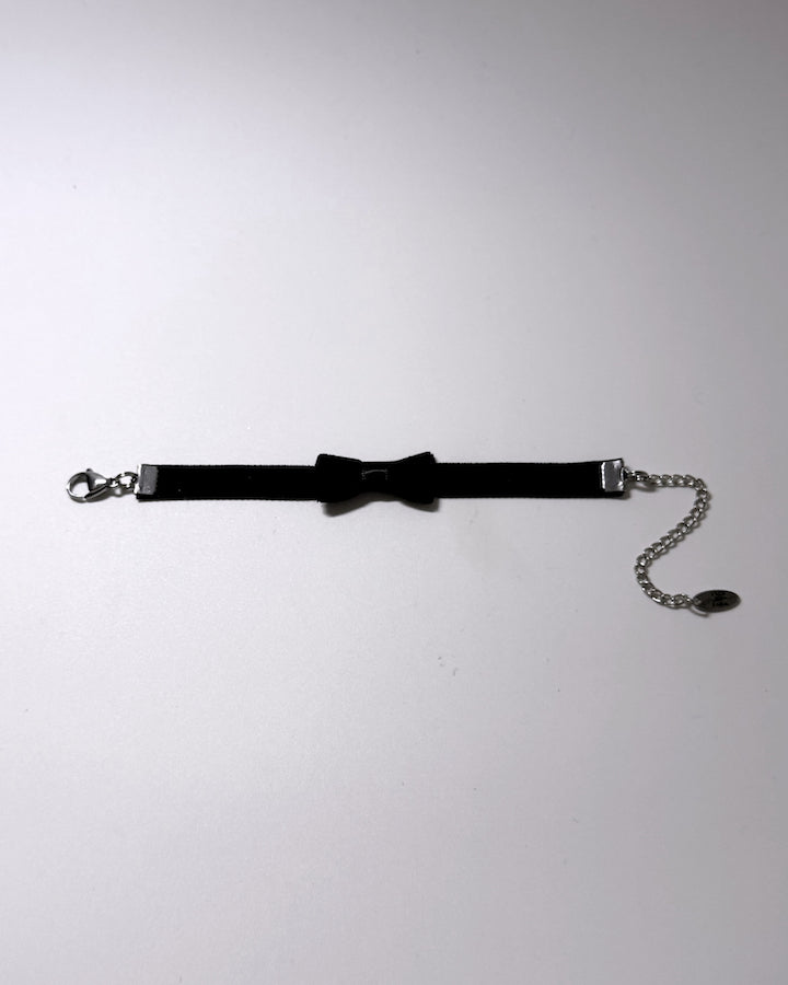 Madame Black Velvet Bow Bracelet flatlay