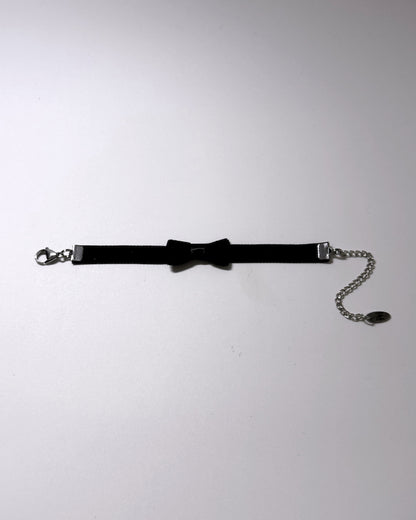 Madame Black Velvet Bow Bracelet flatlay