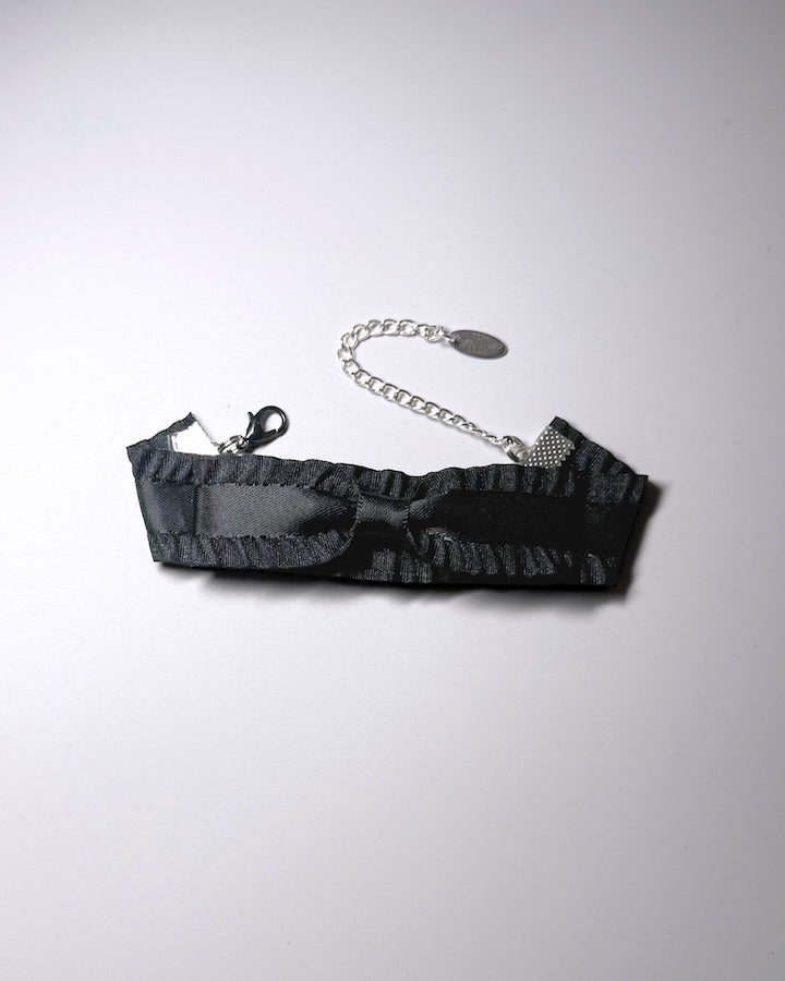 Maiden Black Ruffled Bow Bracelet 