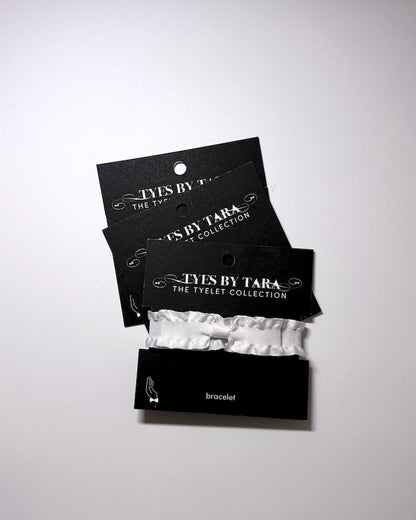 Maiden White Ruffled bow Bracelet 3 pack