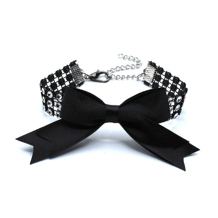 Princesa Sparkly Black Bow Bracelet