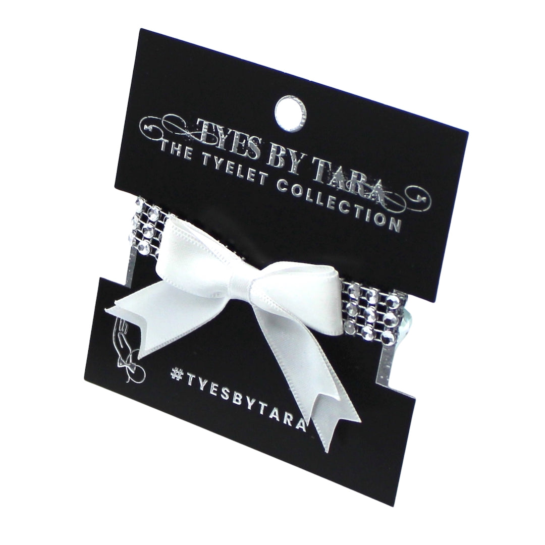 White Sparkly Princesa Bow Bracelet
