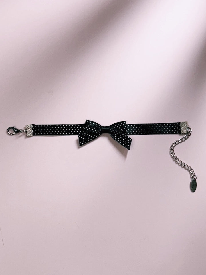 Pinup Black Bow Bracelet 