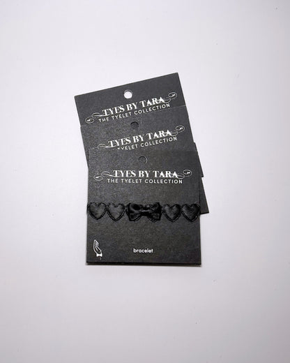 Sweetheart Black Heart Bracelet 3 Pack
