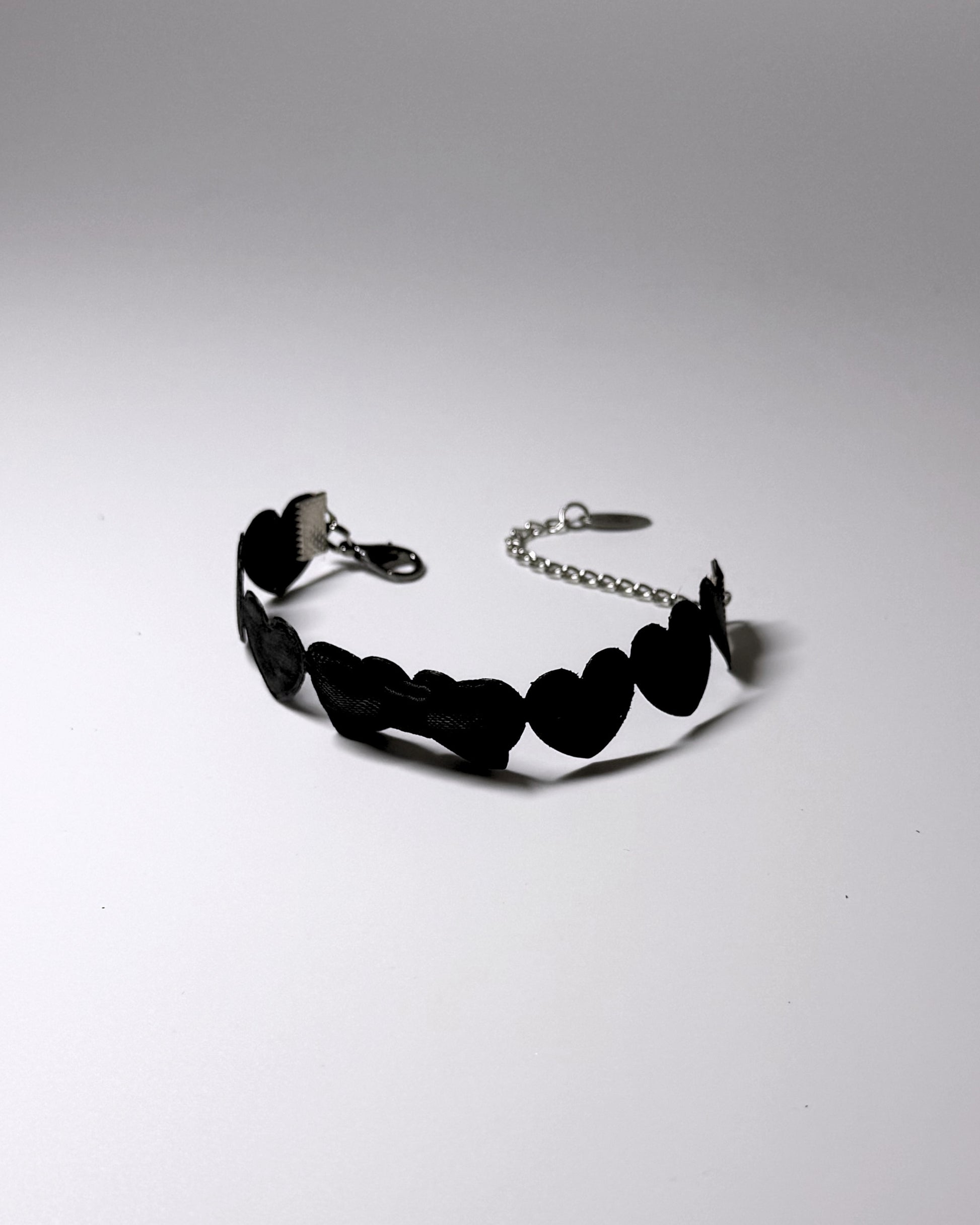 Sweetheart Black Heart Bracelet Side View