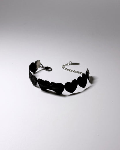 Sweetheart Black Heart Bracelet Side View