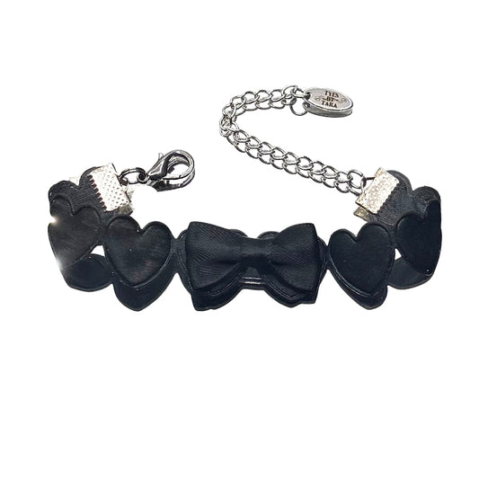 Black Heart Bow Bracelet