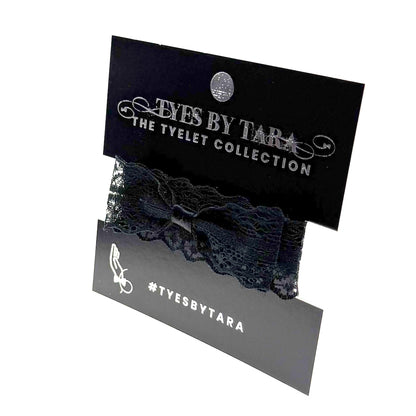 Siren Black Lace Bow Bracelet on Packaging