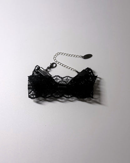 Siren Black Lace Bow bracelet 